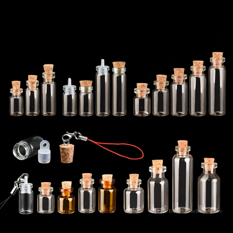 

Hydroponics Cork Bottle Potting Bottle Test Tube Bottle with Lid Star Rainbow Blister Experimental Sample Bottle