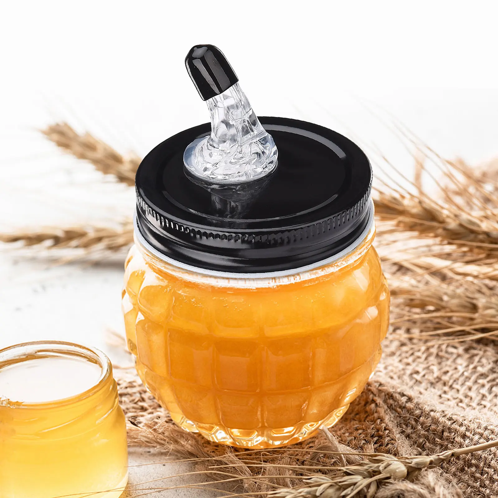 

Mason Jars Cover Tools 70mm 86mmBlack Inverted Spout Leak Proof Diameter Accessories Kitchen Utensils