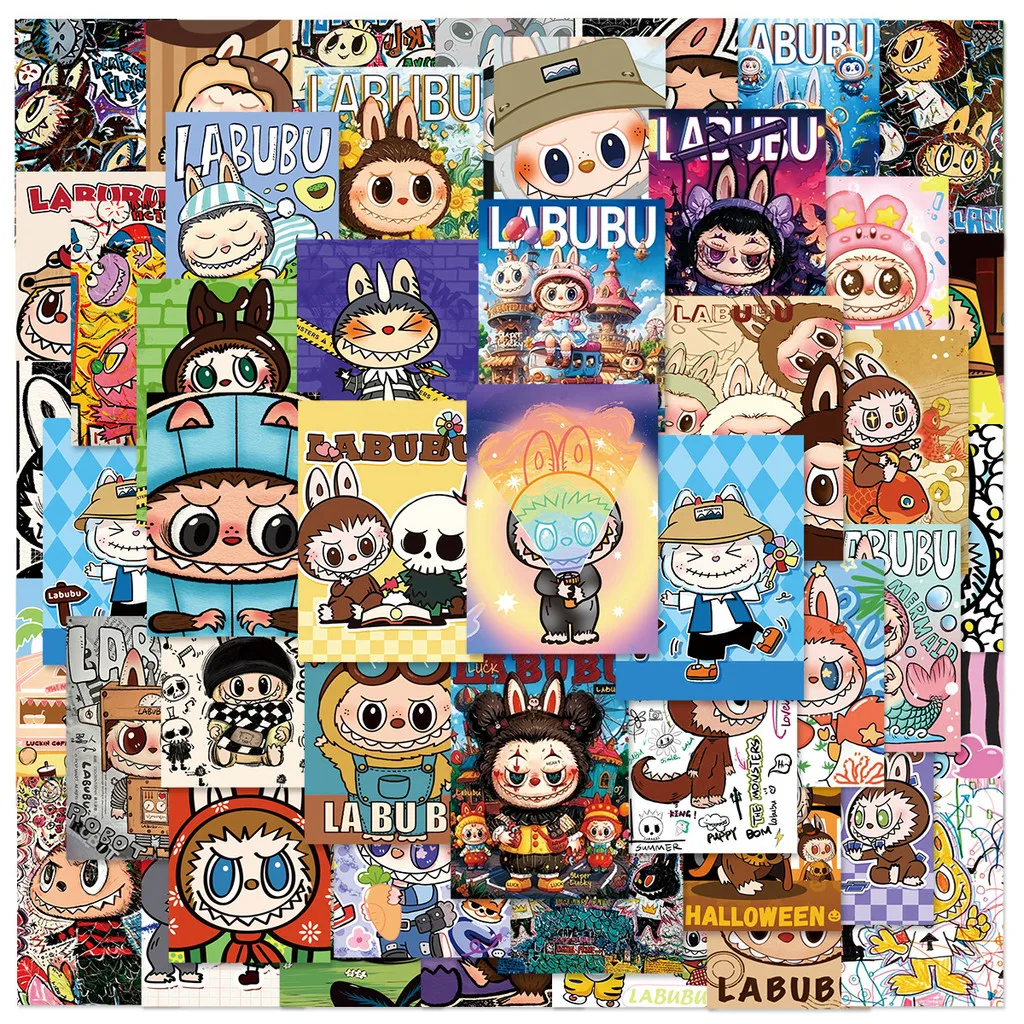 50PCS Labu Poster Graffiti Stickers - Non-Repeat Waterproof Decals for Phone Cases, Tablets, Notebooks( Anime Worlds Store)