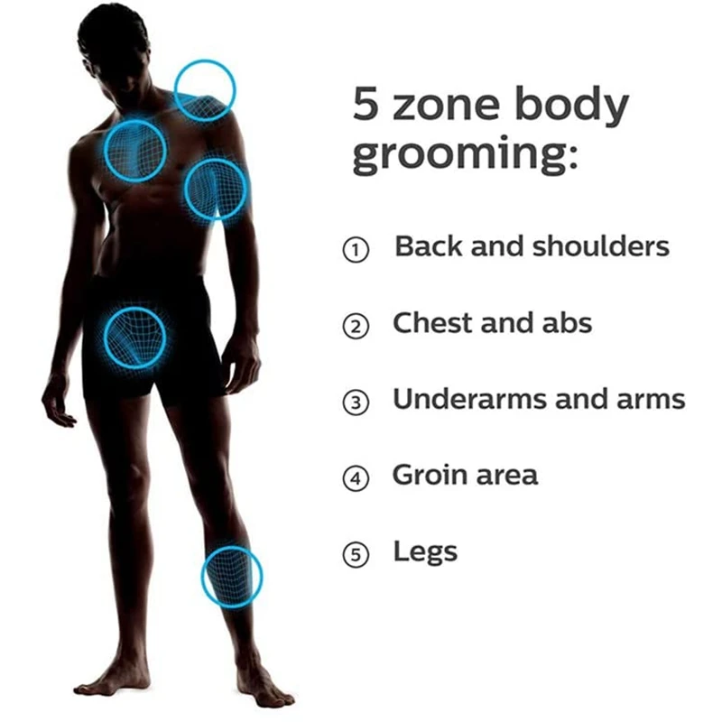 Pubic Hair Shaver VGR Male Intim Shave Intimate Shaving Men's Underhair Chest Arm Groin Area Haircuts Epilator IPX4 Intime Rasor 3