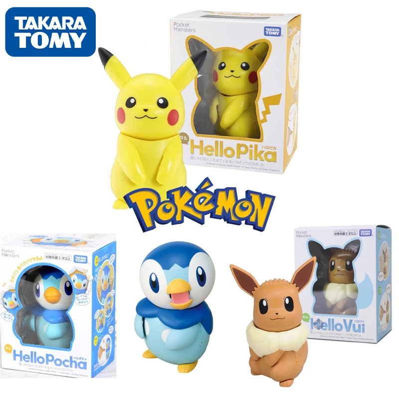 Original TAKARA TOMY Pokémon Hello Pika Hello Pocha Vui