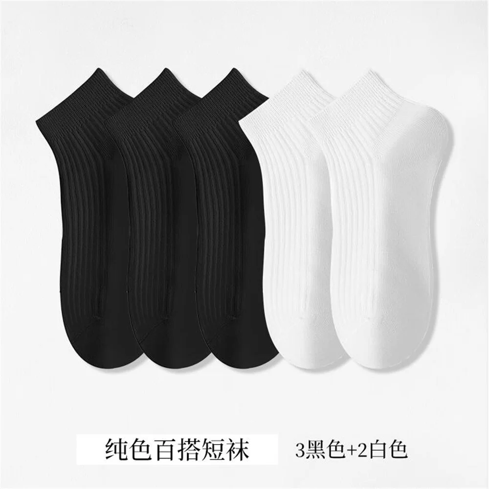 Calcetines tobilleros de algodón 100% para mujer, medias invisibles que  absorben el sudor, medias náuticas de tubo bajo, EU 36-42, 5 pares por  paquete - AliExpress