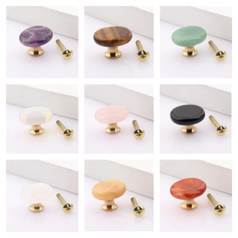 Маленькая руда из натурального хрусталя, ручки с одним отверстием, ручки рейки, дверные ручки шкафа, декоративные ручки для ювелирного шкафа