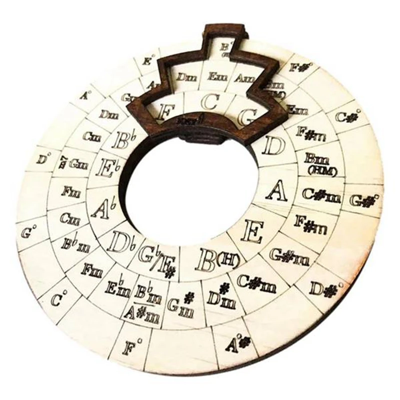 

Wooden Melody Tools Ring Of Fifths Wheel Musical Instruments Wooden Crafts Ornaments (15Cm/5.9In)