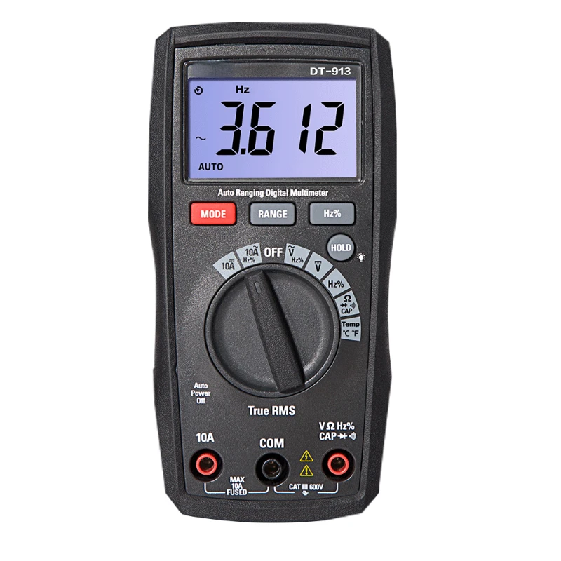 

DT-913 Compact Digital Multimeter Auto Range 2000counts LCD Display