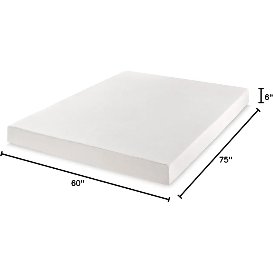 6 Inch Queen Short Mattress For RV Camper Green Tea Memory Foam