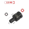 Brand New Square Tap Socket Socket 1/2inch Driver Double Head For Pneumatic Ratchet Wrench M6-M24 For Pneumatic Ratchet Wrench 2