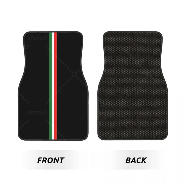 Italia Car Floor Mats Non-Slip Carpets Rugs Front & Rear Car Foot Mats Set of 4 Pieces Auto Accessories Decor 2