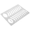 Eyebrow Template Stencil Draw Board Makeup Practice Accessory Mouth Silver and Lip Mold 1