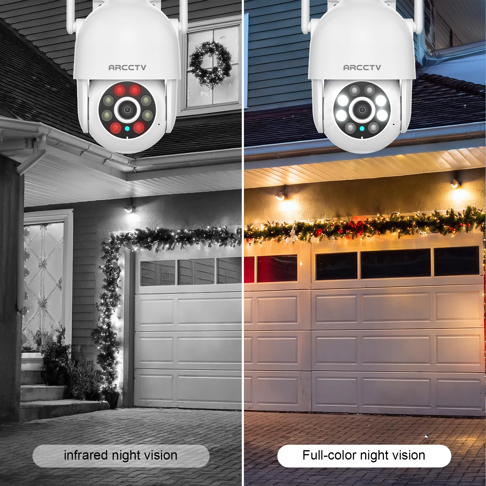 ARCCTV 1296P Wifi Security Camera Outdoor Surveillance Camera 24/7 HD Recording Color Night Vision With Auto Track Two Way Audio 4