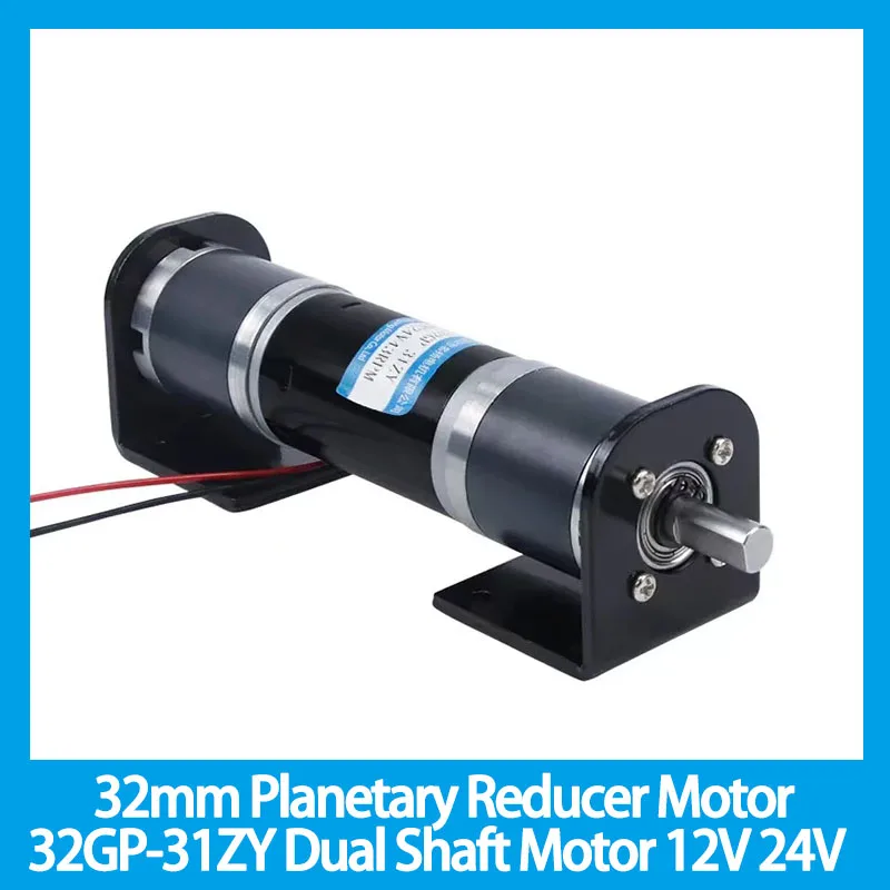 Redutor Planetário Motor Eixo Duplo Velocidade Ajustável cw Ccw dc Motors 32 mm 32 Gp31zy 12v 24v