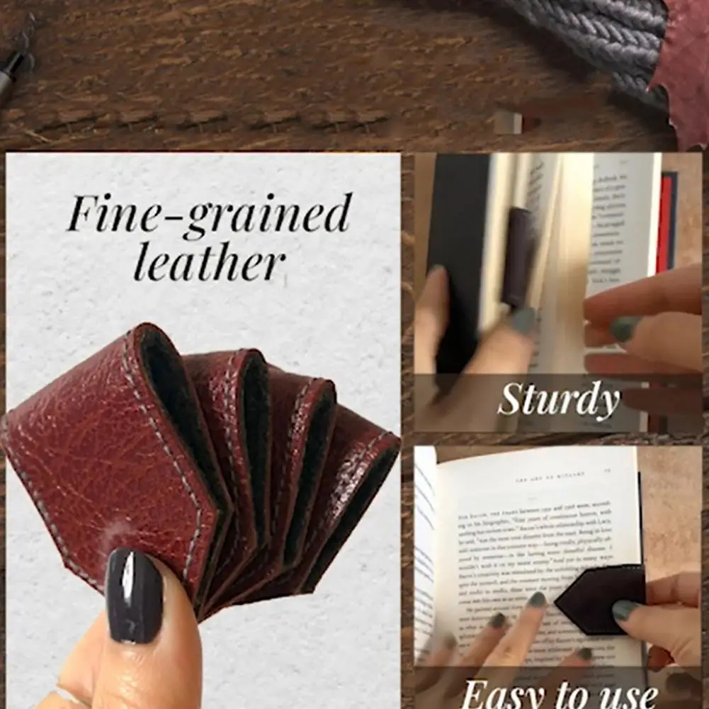 Magnetic bookmark Leather Magnetic Personalized Vintage Waterproof Book Page Marker Clip Refrigerator Magnet magnetic bookmark,bookmarks stationery supplies,leather bookmarks