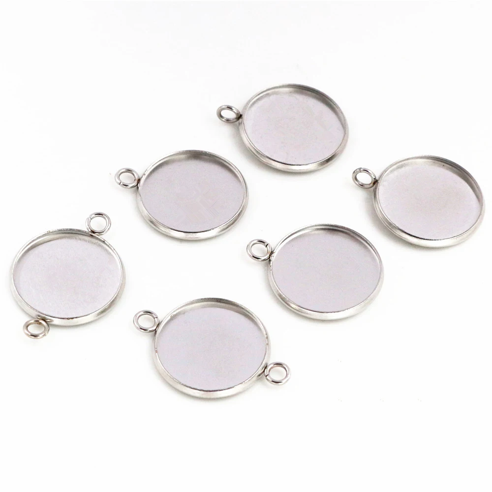 (절대 페이드) 14mm 16mm 18mm 20pcs 스테인레스 스틸 3 스타일 카메오 설..
