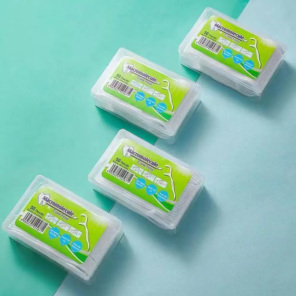 Plastic Disposable Dental Floss Picks for Oral Care