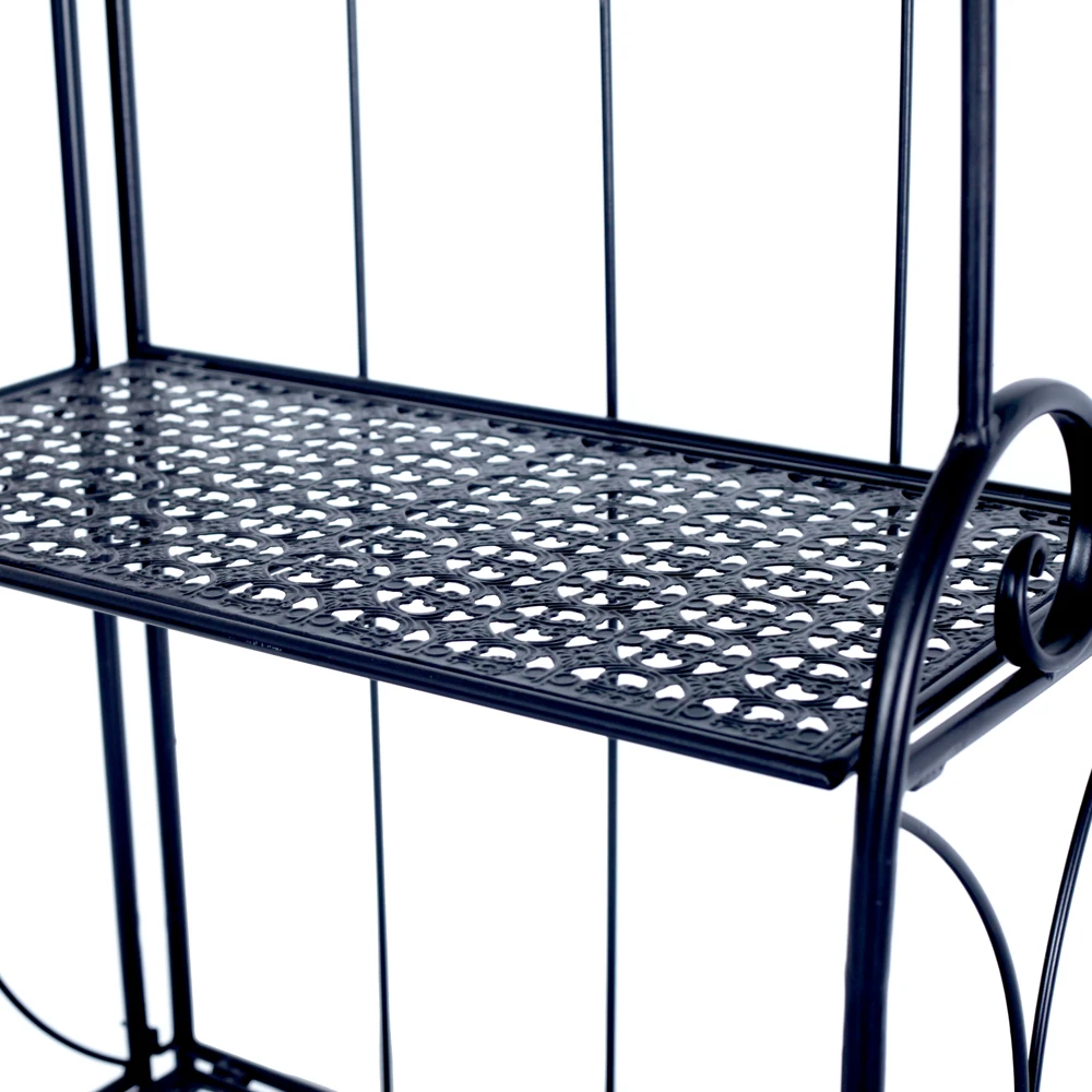 Metal Foldable 3-Tier Plant & Home D&eacute;cor Display Stand Rack / Book Shelf