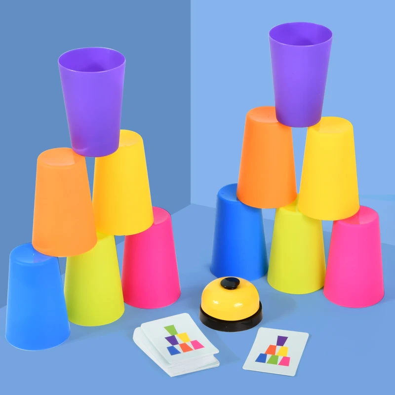 Children's stacking cups versus table games, focus training, educational thinking games, competitive interactive toys 3