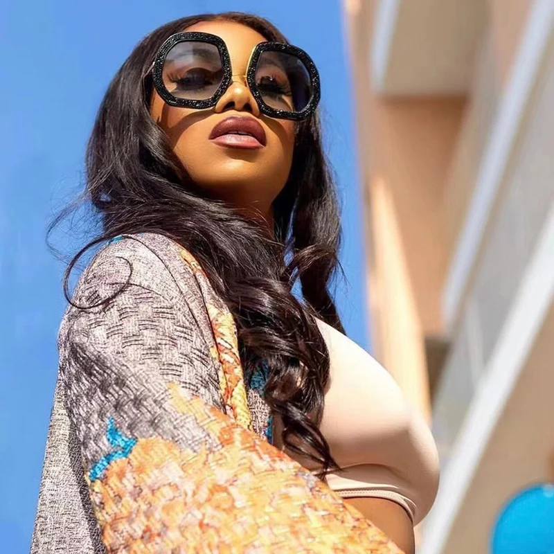 Grand cadre cristal lunettes De soleil femmes refroidissement concepteur femmes nuances Lunette De Soleil Femme Googles lunettes De soleil femmes 2022_voghion.com