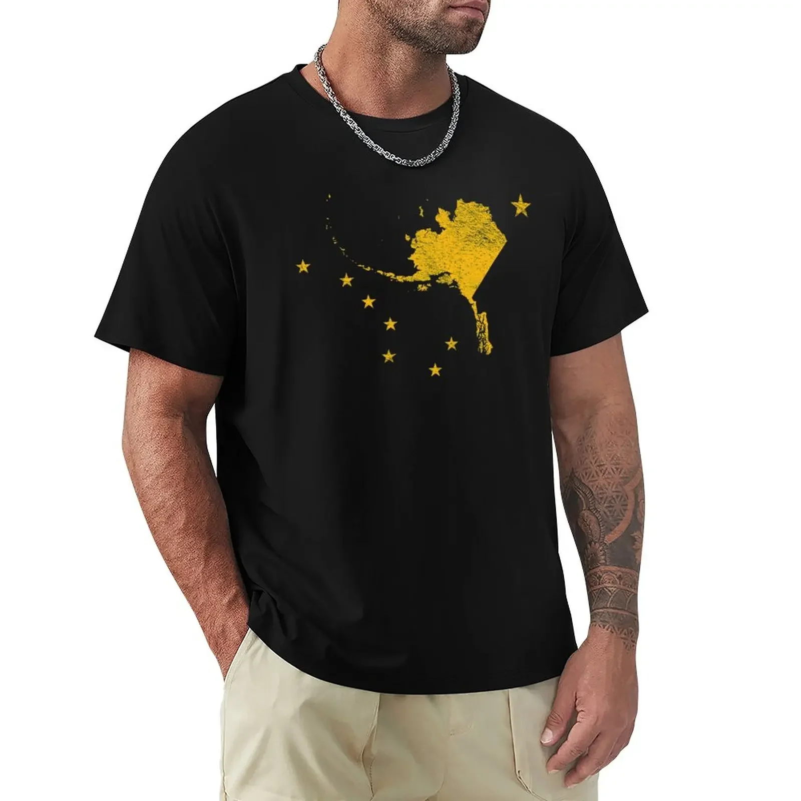 

ALASKA FLAG BIG DIPPER URSA MAJOR NORTH STAR MAP T-Shirt quick drying blacks funnys quick-drying mens graphic t-shirts