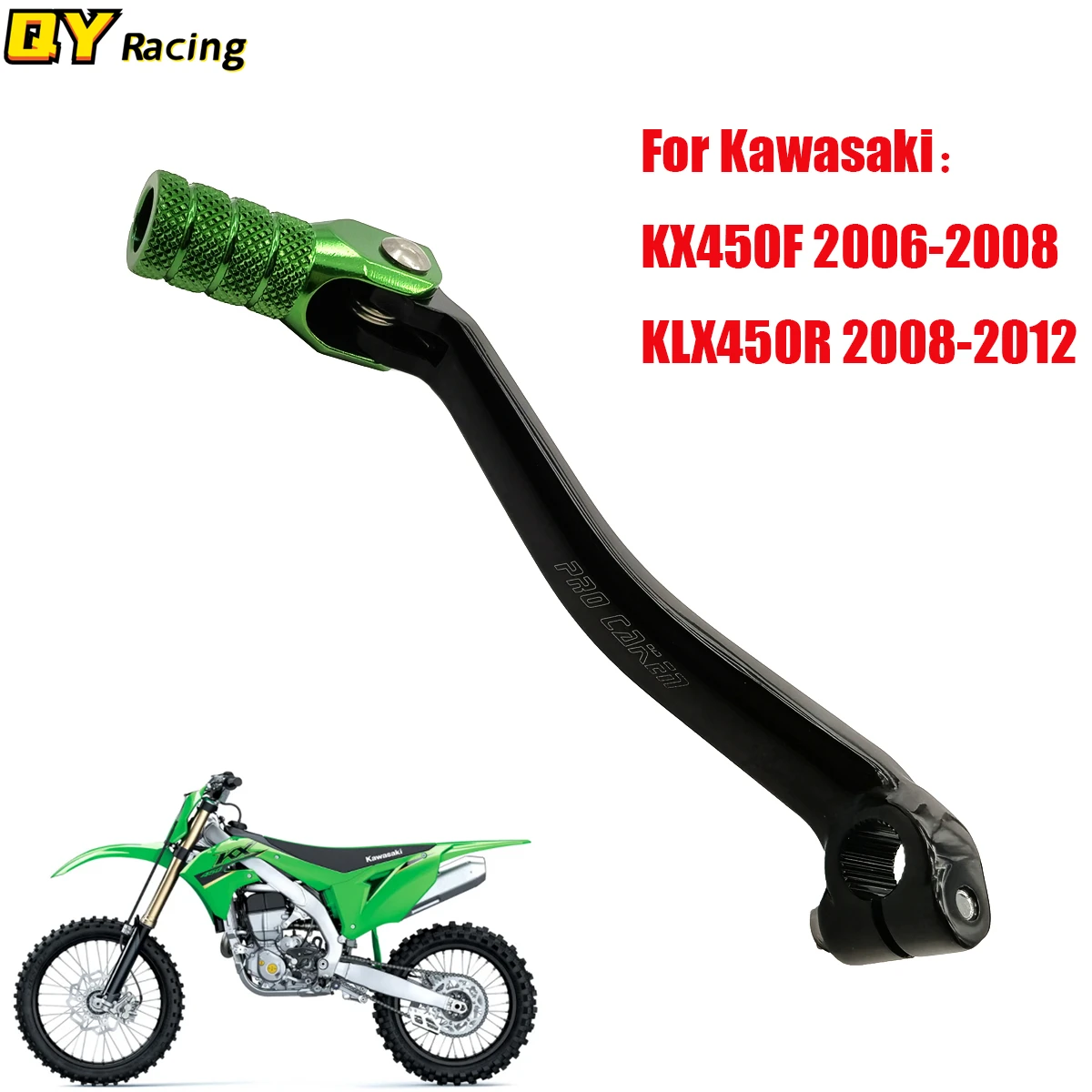 

Dirt Pit Bike CNC Folding Tip Gear Pedal Shift Lever For Kawasaki KX450F KXF450 KLX450R KXL 450R Motocross Motorbike 2006-2012