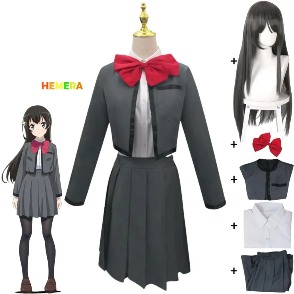 

Anime Kagura Hikari Tendo Maya Aijo Karen The Musical Revue Starlight Cosplay Costume Wig Grey School Uniform Halloween Suit