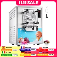 VEVOR Machine à crème glacée dure 1400W Machine à crème glacée commerciale 16-20L/H Machine à crème glacée professionnelle en acier inoxydable 1