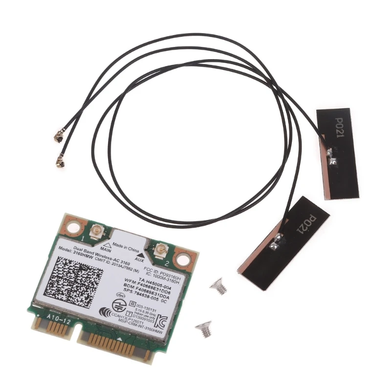 

Двухдиапазонная беспроводная карта Wireless-AC 3160 3160HMW AN Half Mini Pci-e Wi-Fi WLAN-карта для