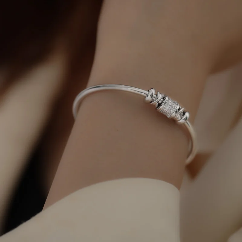 French High Sense Cylindrical Transfer Girlfriends Cuff Bracelet Gothic Girls Fashion Jewelry Party Luxury Accessories For Woman 4
