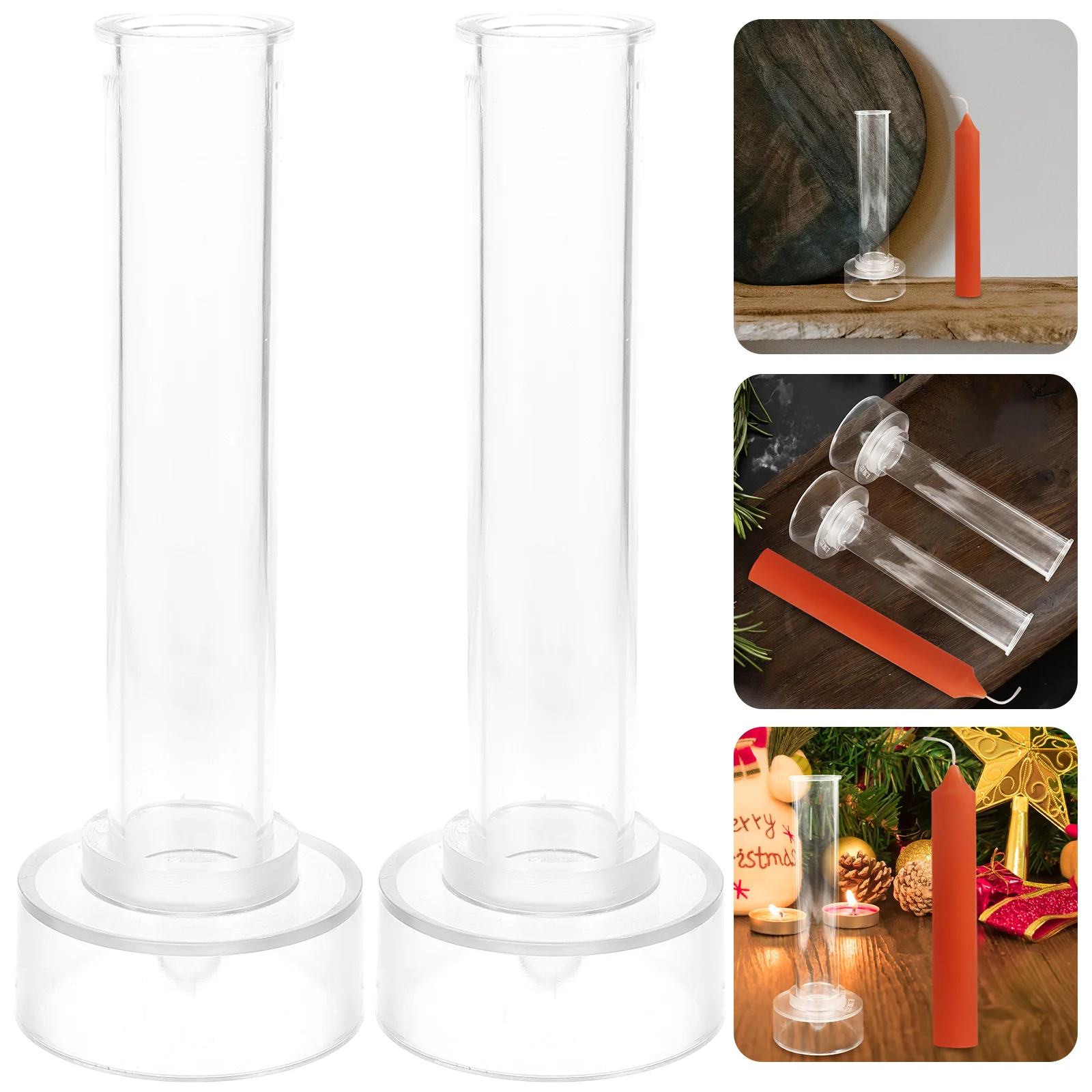 

DIY Handmade Tapered Rod Large Small Head Wax Mold Pointed 2pcs (spire Church 22x15cm) Molds for Making Acrylic