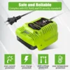 Mini Charger for Greenworks 40V Battery MAX 40V Battery 29462, 29472 and for Greenworks Other 40V Battery US Plug 6