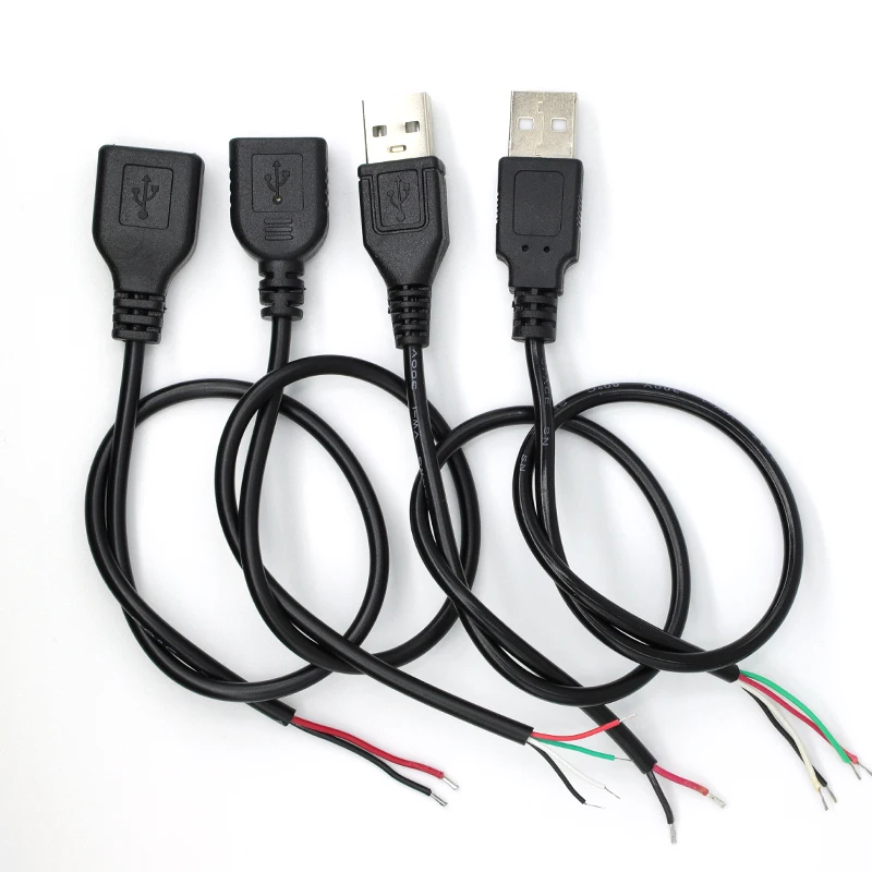 4 cavi corti USB A maschio a 4 pin, 11 pollici, USB 5 V/2 A, 4 pin, per dispositivi installati o di ricambio