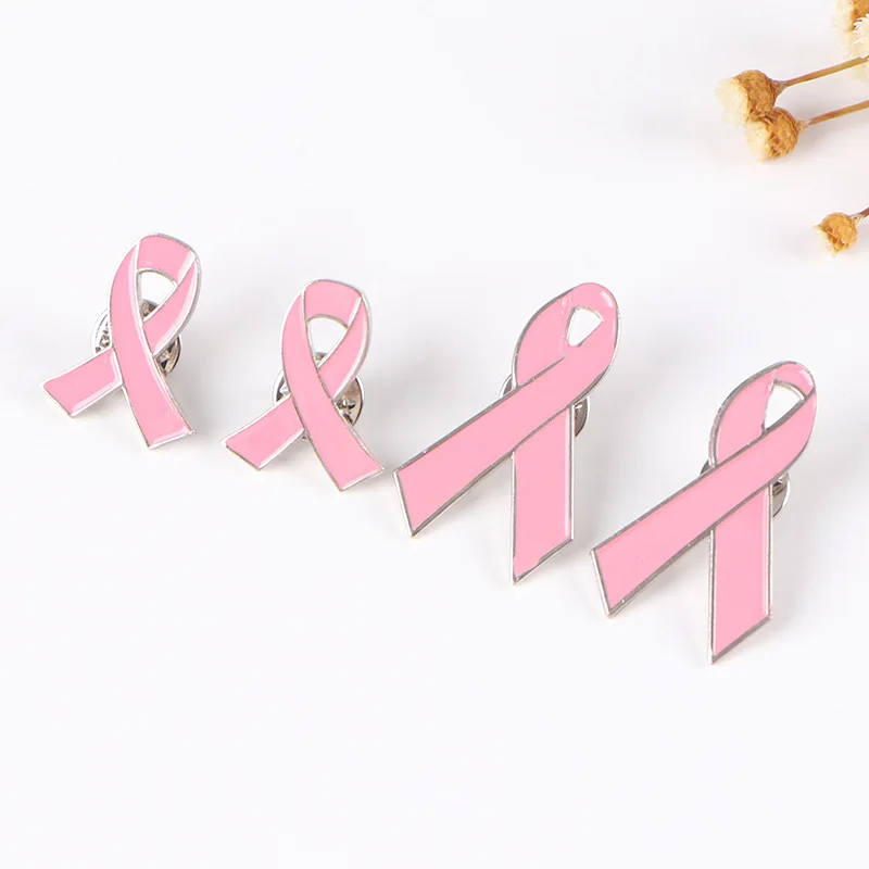 Lot De 10 Broches Ruban Rose Cancer Du Sein - Épingles En Métal 2,8x2,1 Cm, Symbole De Sensibilisation Pour Femmes Et Hommes