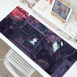 Large Kawaii Gaming Mouse Pad - Pixel Art Anime Design, XXL Extended Mat - 250x200x2mm (CN03696)