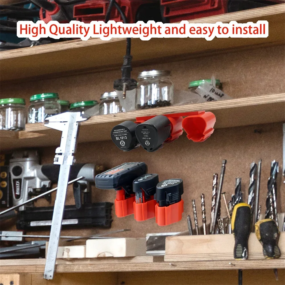 리튬 이온 배터리 홀더 보관 고정 브래킷 설치 기본 디스플레이 랙 버클 Milwaukee M12 12V For Makita 10.8V BL1013