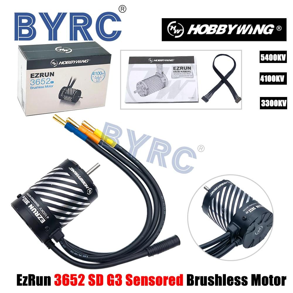 Hobbywing EZRUN - 3652SD - 3300KV - Black - G3 Motor