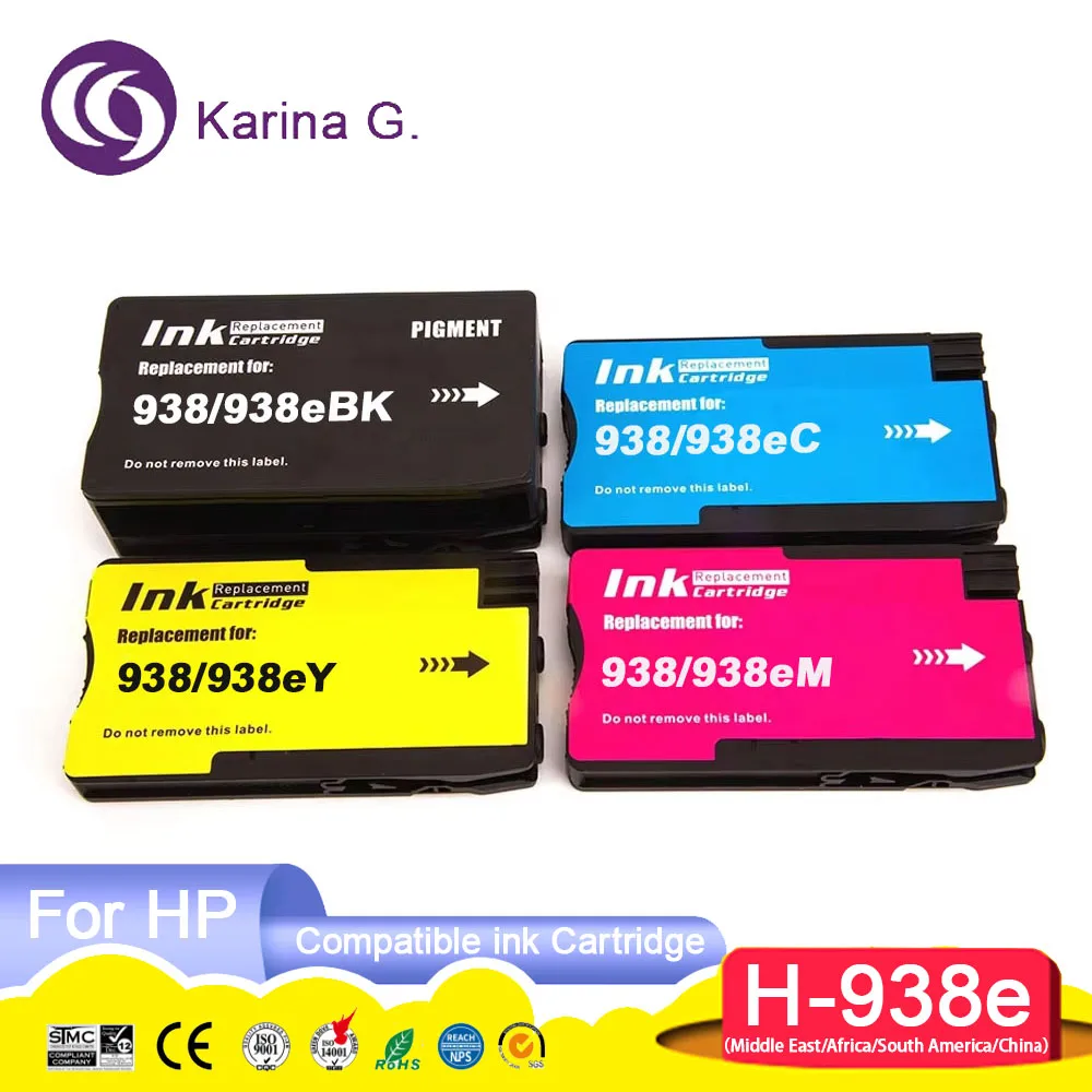 For 938e 938 Premium Color Compatible Inkjet Ink Cartridge for OfficeJet 9110b