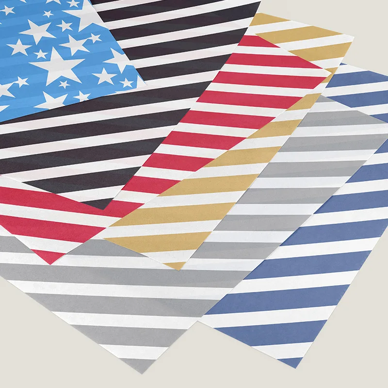 5pcs Copy Craft Paper 50x70cm Stripe Pentagonal Star Tissue Paper Spot