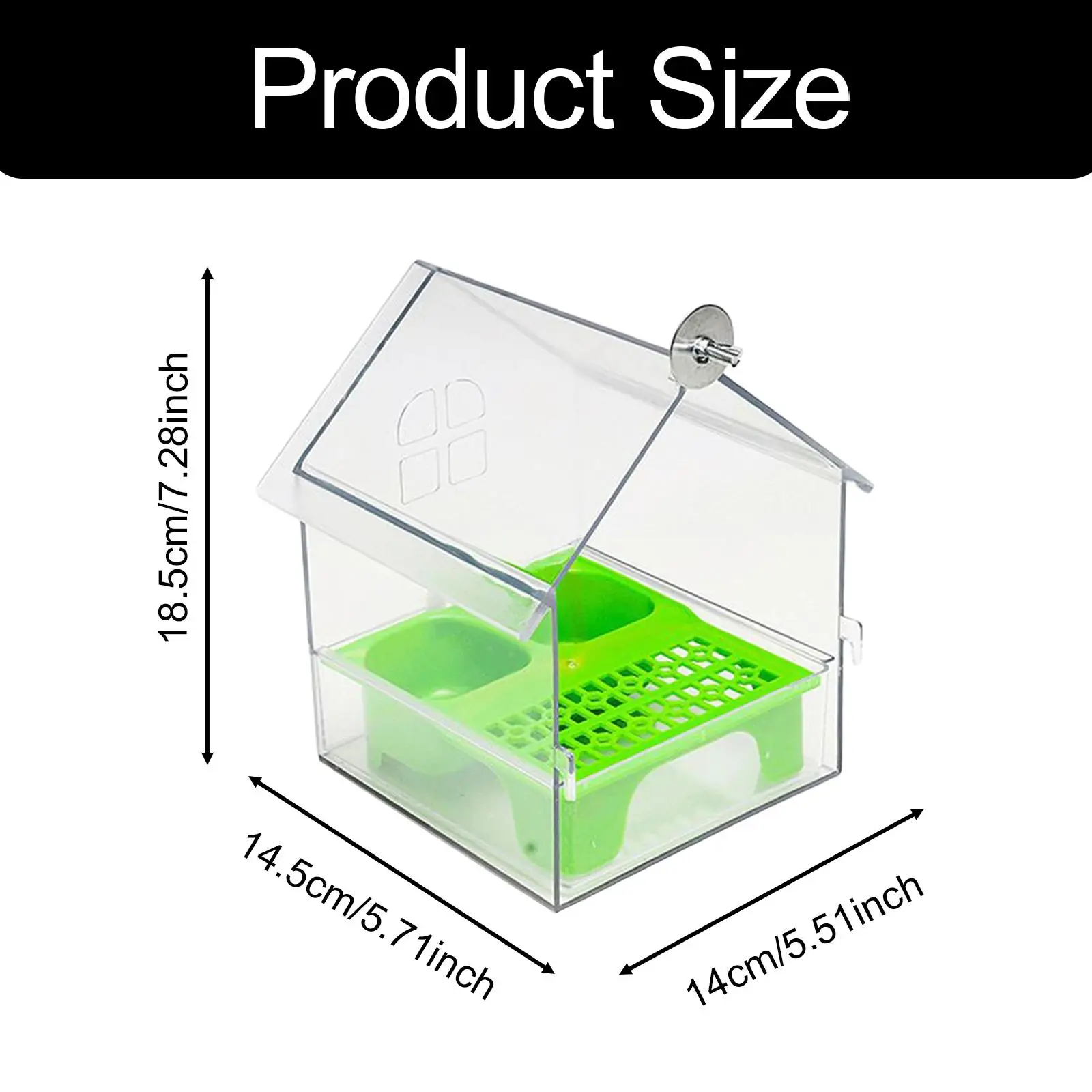Bird Feeder Bird Bath Bowl House Multifunction Bathing Cage Accessories Parakeet Bathtub for Lovebird Parakeets Parrot