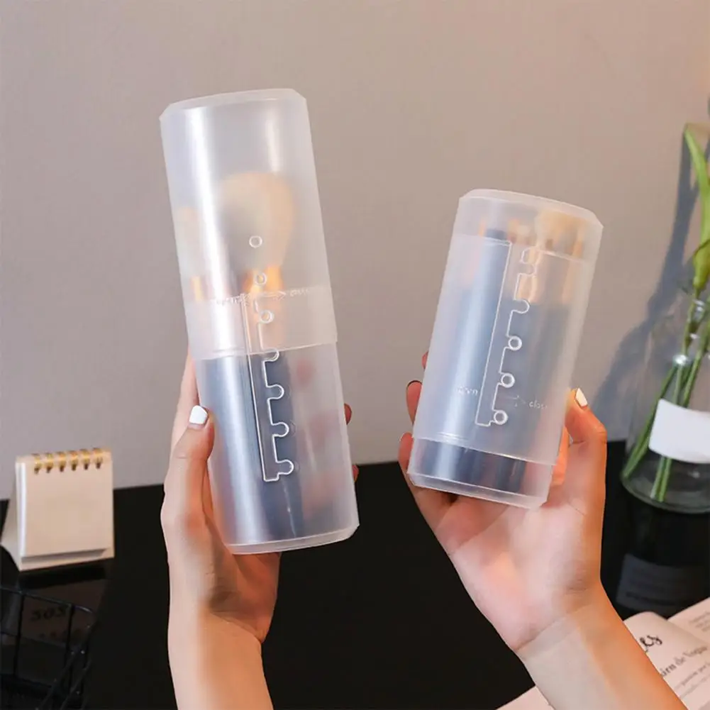 Makeup Storage Box Makeup Brush Holder Adjustable Height Waterproof Dustproof Organizer Transparent Household Supplies