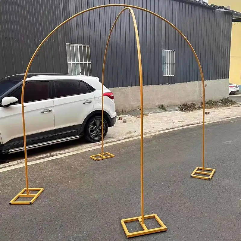 Arco per matrimonio in metallo dorato, 3 metri, regolabile in altezza