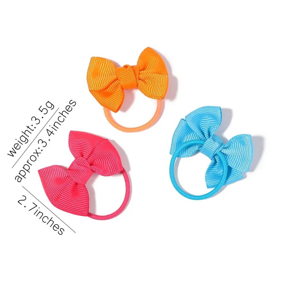 5Pcs Children Hair Ties Headdress Girls Scrunchies Elastic Hair Band Kids Hair Rope Bow Rubber Band Set Baby Accessories 5