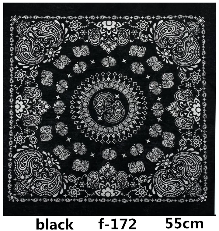 Cotton Hip Hop Bandana Headwear Hair Band Scarf Neck Wrist Wrap Band Head Square Scarf Handkerchief 55*55cm for Men/Women cycling bandana bandana headscarf cotton bandana camouflage bandana motorcycle bandana multifunctional bandana bandana neck cover