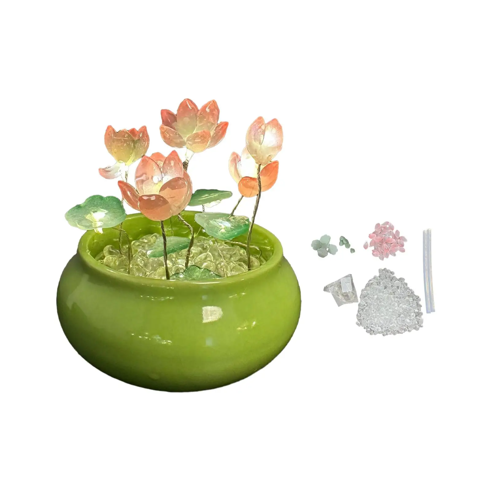 

DIY Lotus Night Light Material Package Desk Lamp for Restaurant Cafe Wedding