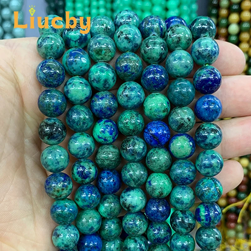 

Natural Phoenix Blue Green stone Round Beads for Jewelry Making DIY Earrings Accessories Bracelet 15" Wholesales 4/6/8/10/12/MM