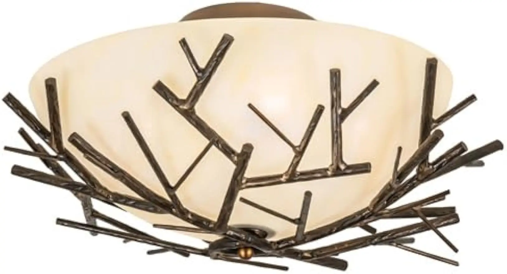 

Meyda Tiffany Lighting 226771 Branches Four Light Semi-Flushmount Ceiling Light Copper/Antique/Verde