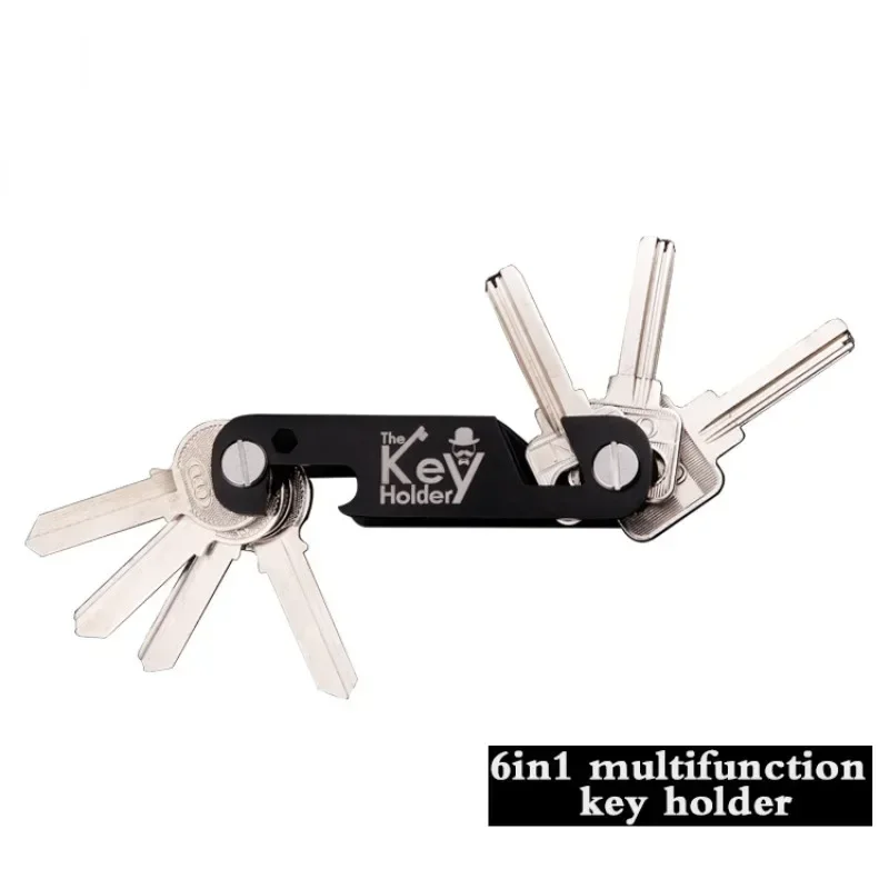 Men Fashion Keychain Holder ForCar Keys Wallet Smart Key Organizers Multi-function Portable Car Key Holder Bag Bottle Opener key organizer key holder