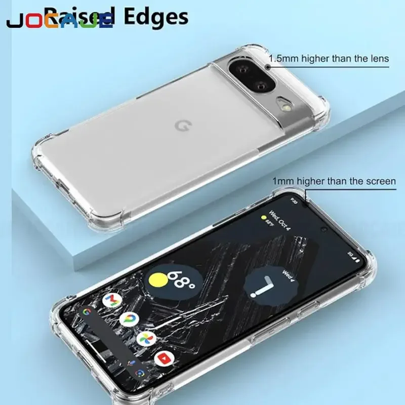 Clear Ring Holder Shockproof Stand Phone Case with Soft TPU and Four-Corner Drop Protection