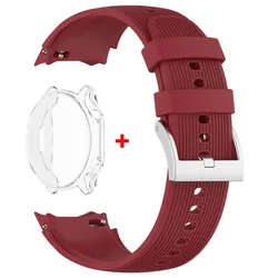 Silicone Strap and Protective Case with Screen Protector - Premium Accessories Pack for Oppo Watch X (Red set)