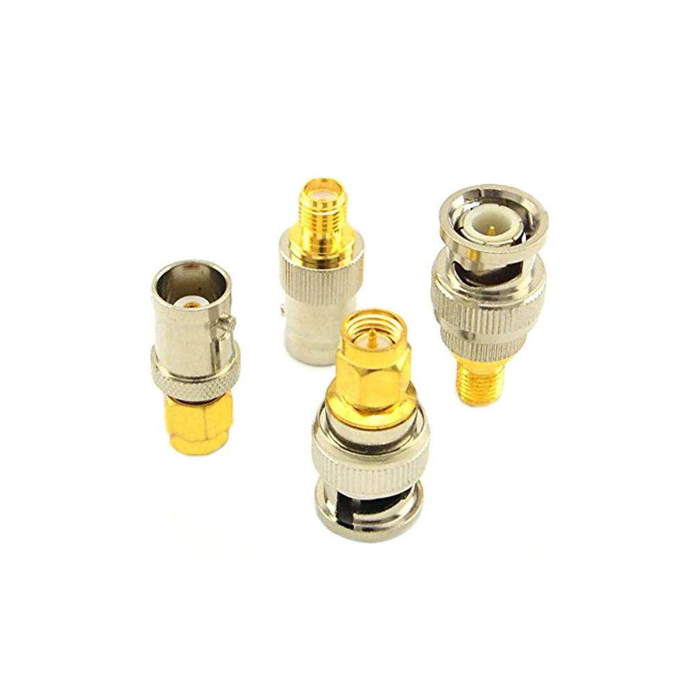 

4pcs SMA to BNC Kits RF Coaxial Adapter Male Female Coax Connector Kit Antenna Accessories