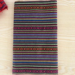 Ethnic Cotton Linen Patchwork Fabric - 100X150cm (46)