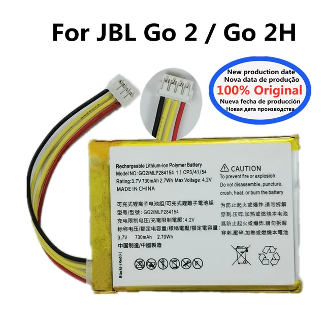 730mAh New Original Battery For JBL Go 2 Go2 / Go 2h Go2h MLP28415  Bluetooth Speaker Battery Bateria Batteri Fast Shipping - AliExpress